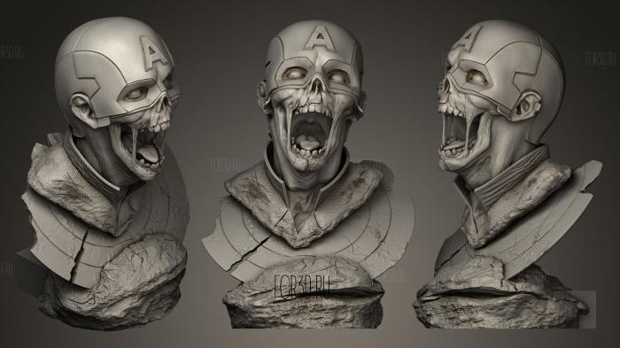 zombie cap statue stl model for CNC